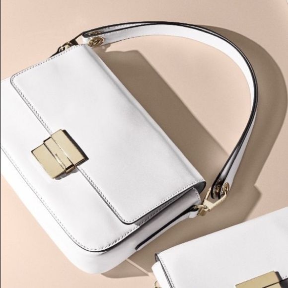 NWT Madelyn Large Convertible Two-way wear Shoulder Bag, Optic White handbag - Picture 1 of 13